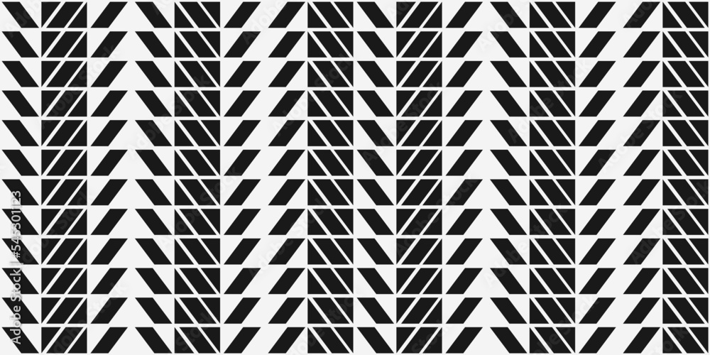 Poster Diagonal geometric black shapes create a texture pattern. For print and interior design vector pattern.