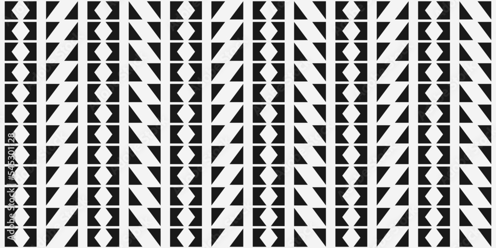 Poster Black geometric shapes create a texture pattern. For print and interior design vector pattern.