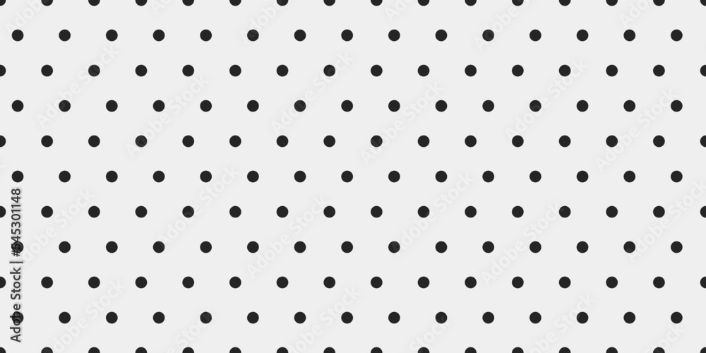 Leinwandbilder Polka dot pattern. Seamless pattern of black dots on a white canvas. For print and interior design, vector pattern.