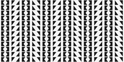 Black geometric shapes create a texture pattern. For print and interior design vector pattern.