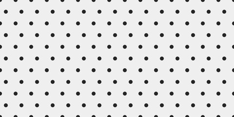 Polka dot pattern. Seamless pattern of black dots on a white canvas. For print and interior design, vector pattern.