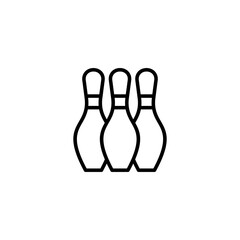 Bowling icon vector illustration. bowling ball and pin sign and symbol.