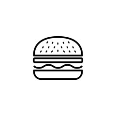 Burger icon vector illustration. burger sign and symbol. hamburger