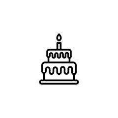 Cake icon vector illustration. Cake sign and symbol. Birthday cake icon