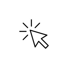 Click icon vector illustration. pointer arrow sign and symbol. cursor icon