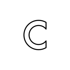 Copyright icon vector illustration. copyright sign and symbol