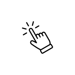 Hand click icon vector illustration. pointer sign and symbol. hand cursor icon