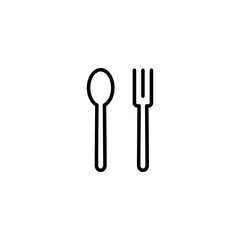 spoon and fork icon vector illustration. spoon, fork and knife icon vector. restaurant sign and symbol