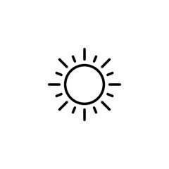 Sun icon vector illustration. Brightness sign and symbol.