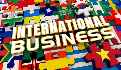 International Business Global Trade Companies Corporations News 3d Illustration