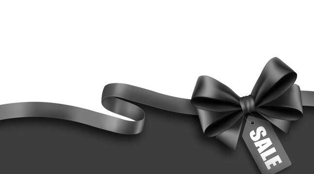 Black Friday. Ribbon with SALE tag.