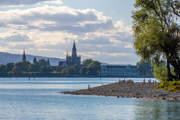 Konstanz im Herbst mit Blick auf die Stadt Skyline 