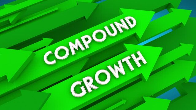 Compound Growth Interest Increase Wealth More Money 3d Animation