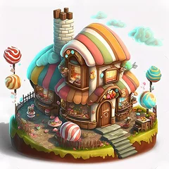 Poster Tiny candy house, delicious candy house © Willem505