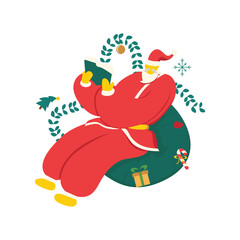 Santa Claus Reading a Book