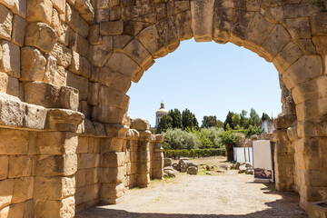 Architectural Sights of The Archaeological Park of Tindari (Roman Basilica), in Tindari, Messina Province, Italy. (Part I).