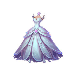 Dress Up Game Asset Princess with Transparent Background