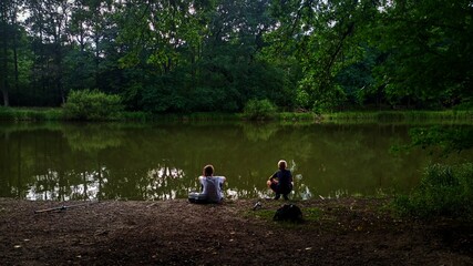 fishing as a child on the lake