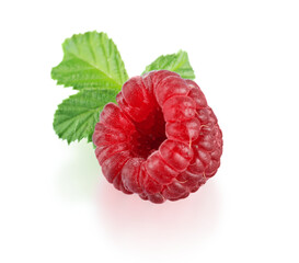 Fresh ripe Raspberry isolated on white background