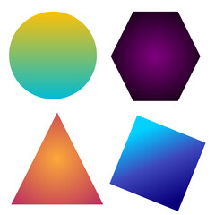 Multi color geometrical shape illustration 