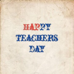 Happy teacher's day greeting card illustration