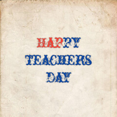 Happy teachers' day greeting card illustration