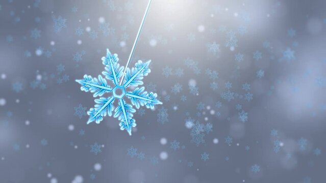 Snowflake Pendulum White 4K