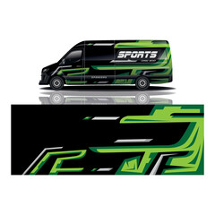 Car decal wrap design vector