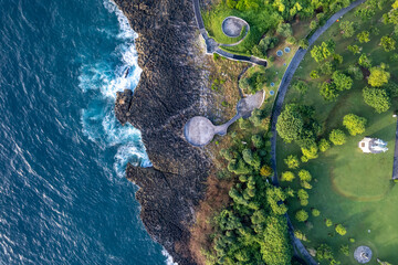 cliff and ocean in Bali