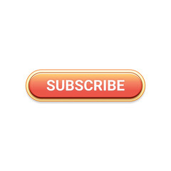 Colorful subscribe button on transparent background