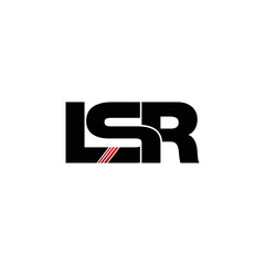 LSR letter monogram logo design vector