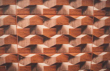 Abstract pattern from bricks on the wall