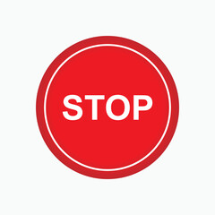 Stop Icon - Prohibition Vector, Sign and Symbol for Design, Presentation, Website or Apps Elements. 