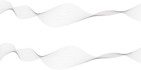 Abstract wavy gray blend liens design on white background. Digital frequency track equalizer. Vector illustration, Wavy stylized it make using blend tool.