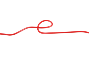 shape or force wire cable of usb and adapter into a curve or angle isolated on white background.Electronic Connector.Selection focus.