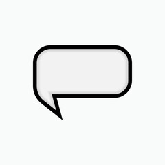Naklejka premium Bubble Speech Icon. Talk & Chat Sign or Conversation Vector, Symbol for Design, Presentation, Website or Apps Elements. 