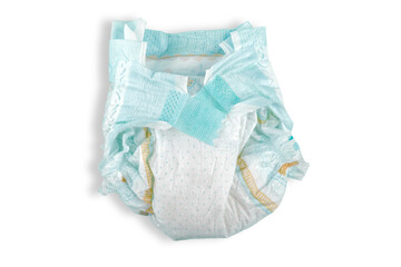 Rolled Up Diaper. Ð¡hildcare concept - obrazy, fototapety, plakaty