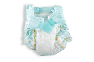 Rolled Up Diaper. Ð¡hildcare concept