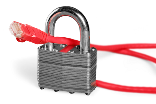 Padlock with Ethernet Cable