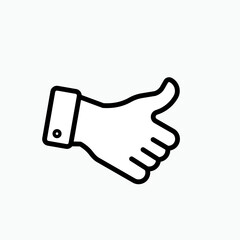 Thumb Icon. Symbol :  Agree or Like - Vector.     