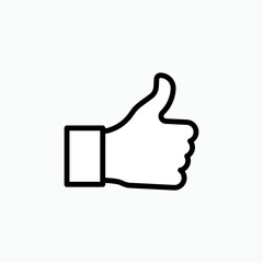 Thumb Icon. Symbol :  Agree or Like - Vector.     