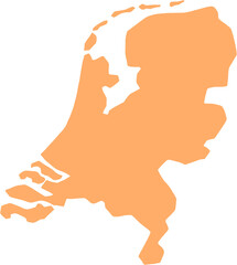 doodle freehand drawing of netherland map. - obrazy, fototapety, plakaty