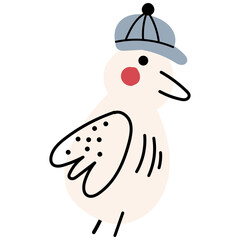 Cute chicks hand drawn childish illustration