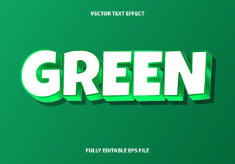 Editable 3d text effect, text effect style,green editable text effect template, Kids text effect