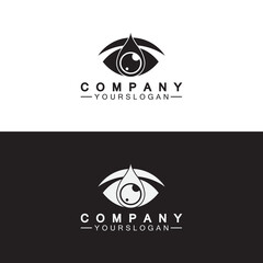 Eye drop logo icon design template
