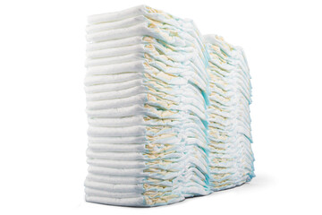 Stack classic of diapers. child's underpants