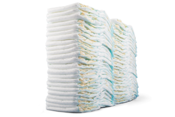 Stack classic of diapers. child's underpants