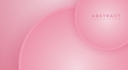 Abstract 3D Background Circle Pink Papercut Layer with Copy Space for Text or Message