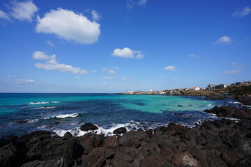 rock coast and beautiful sea