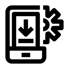 Fototapeta premium Icon Mobile Settings With Style Outline
